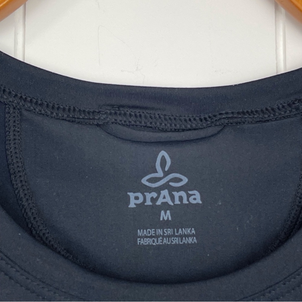 Prana Edge Wave SS Sun Top Black Fronds Color-Block Women’s Size M - Picture 5 of 8